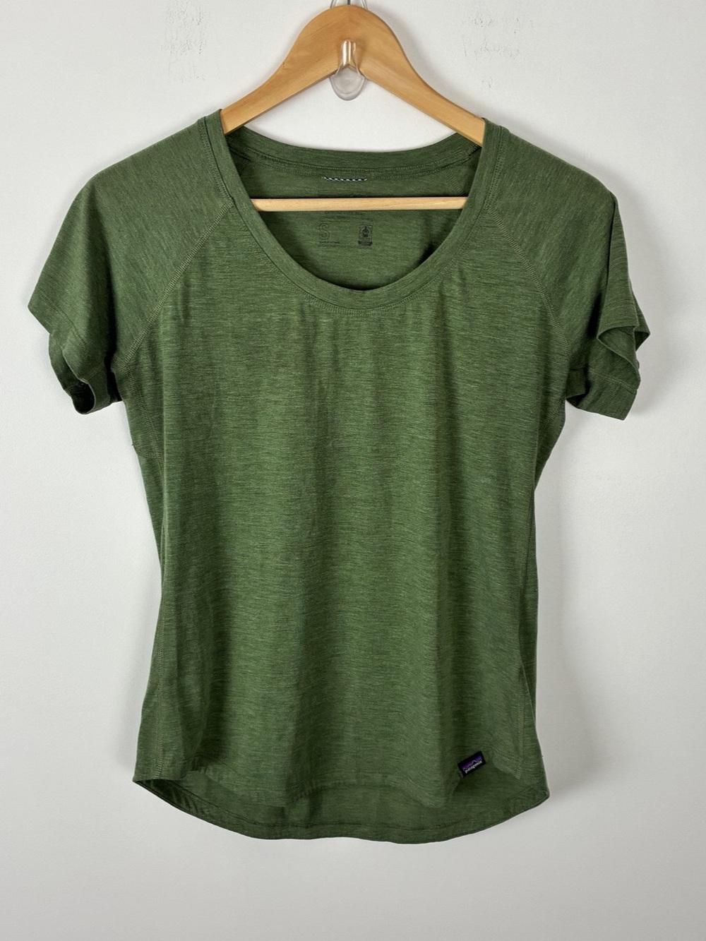 Patagonia Green Capilene Cool Trail Short Sleeve Tee Gorpcore Athleisure S